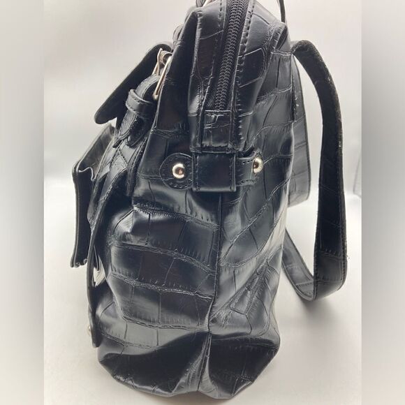 Luca Ferri Black Snake Print Shoulderbag - Picture 4 of 13